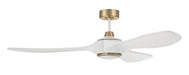 Craftmade - EVY60WSB3-NWF - 60" Ceiling Fan - Envy 60" Ceiling fan, no Wifi - White/Satin Brass