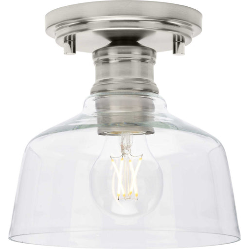 Progress Lighting - P350226-009 - One Light Semi Flush Mount - Singleton - Brushed Nickel