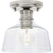 Progress Lighting - P350226-009 - One Light Semi Flush Mount - Singleton - Brushed Nickel