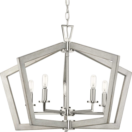 Galloway Five Light Chandelier Brushed Nickel