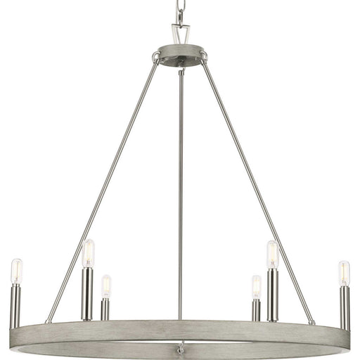 Galloway Six Light Chandelier Brushed Nickel