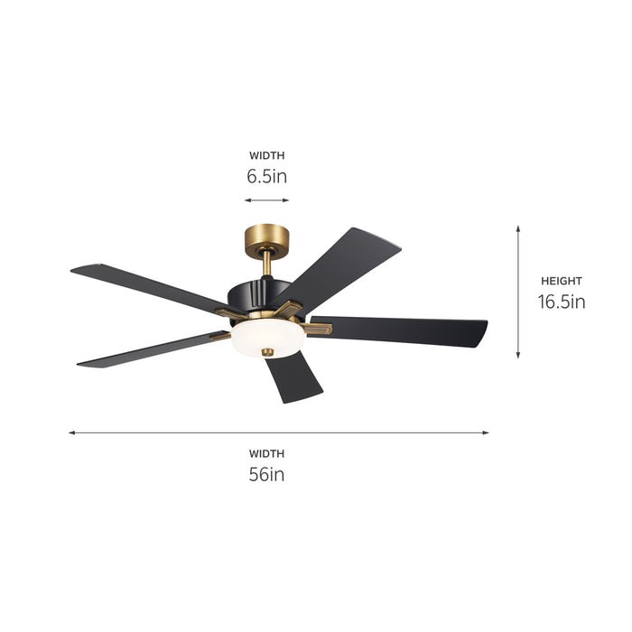 Kichler - 300395SBK - 56 Inch Ceiling Fan - Icon - Satin Black