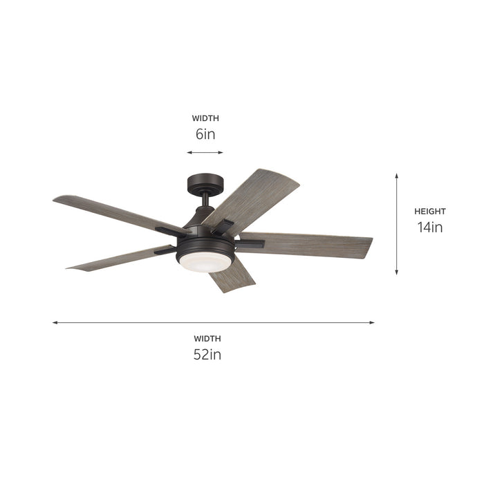 Kichler - 310075OZ - 52 Inch Ceiling Fan - Tide - Olde Bronze