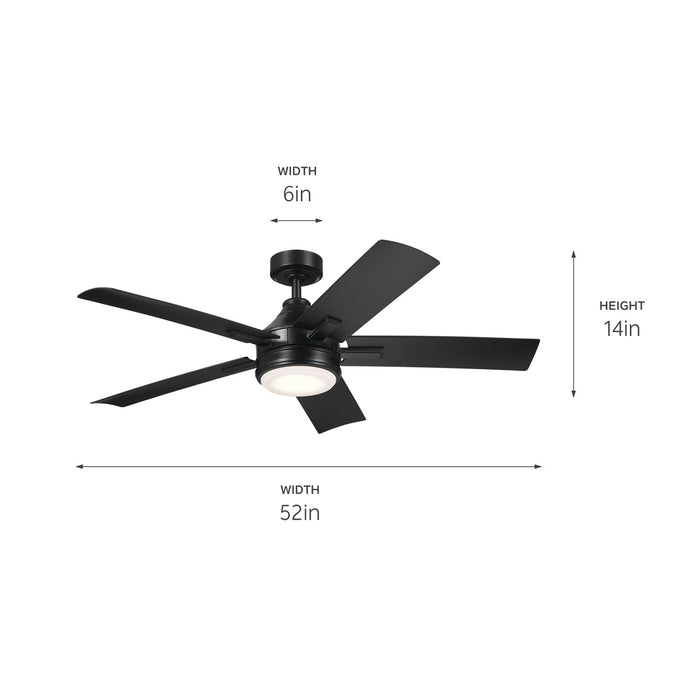 Kichler - 310075SBK - 52 Inch Ceiling Fan - Tide - Satin Black