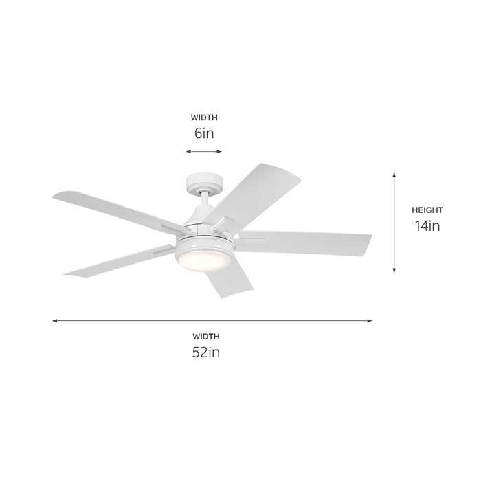 Kichler - 310075WH - 52 Inch Ceiling Fan - Tide - White