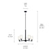 Kichler - 43671BK - Five Light Chandelier - Shailene - Black
