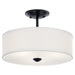 Kichler - 43675BK - Three Light Semi Flush Mount - Shailene - Black