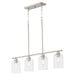 Quorum - 6574-4-65 - Four Light Linear Chandelier - Tribute - Satin Nickel