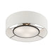 Livex Lighting - 40143-91 - Three Light Semi-Flush Mount - Ellsworth - Brushed Nickel w/Shiny White