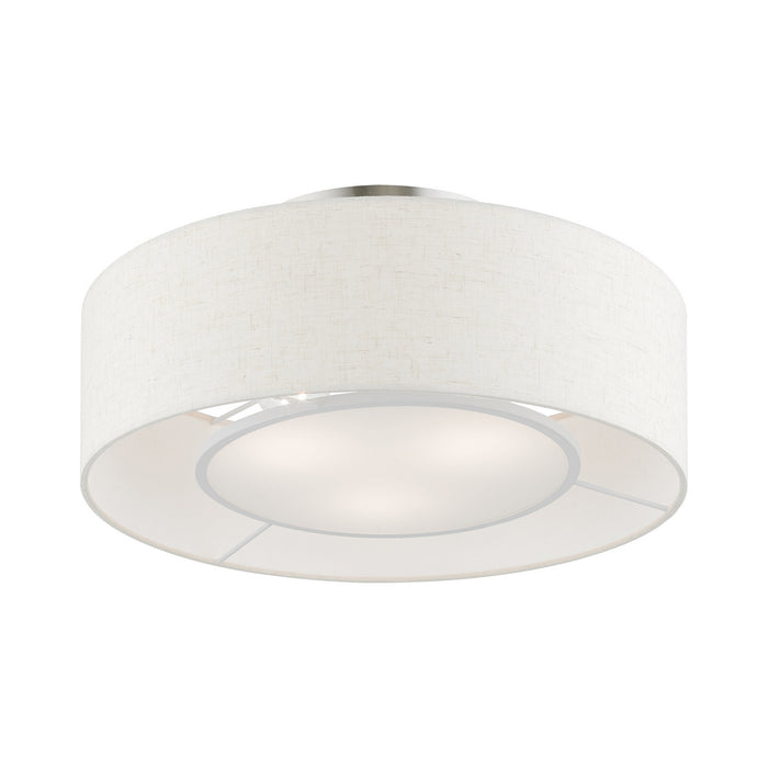 Livex Lighting - 40143-92 - Three Light Semi-Flush Mount - Ellsworth - English Bronze