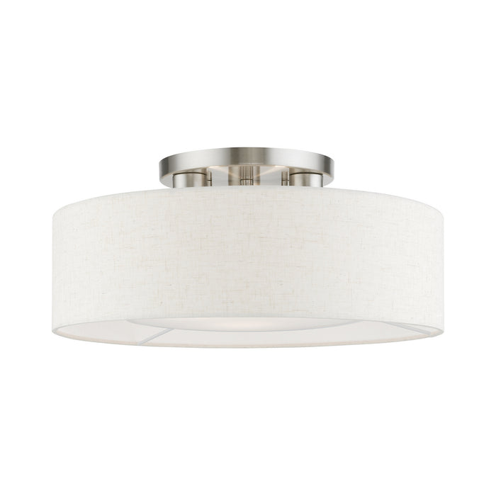 Livex Lighting - 40143-92 - Three Light Semi-Flush Mount - Ellsworth - English Bronze