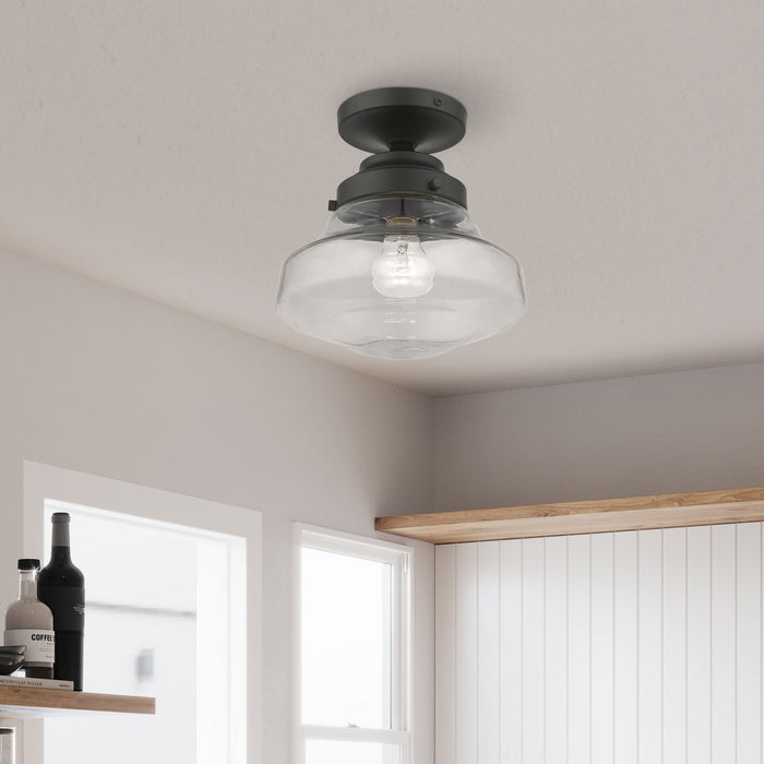 Livex Lighting - 41291-04 - One Light Semi-Flush Mount - Avondale - Black