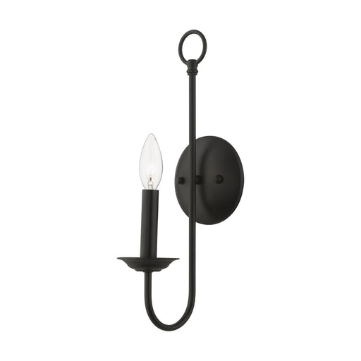 Estate One Light Wall Sconce Black
