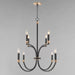 Maxim - 11378BKAB - Eight Light Chandelier - Charlton - Black / Antique Brass