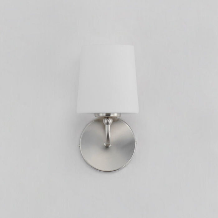 Maxim - 12091SWSN - One Light Wall Sconce - Bristol - Satin Nickel