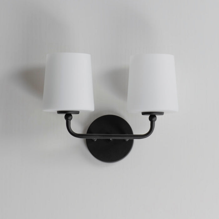 Maxim - 12092SWBK - Two Light Wall Sconce - Bristol - Black