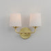 Maxim - 12092SWSBR - Two Light Wall Sconce - Bristol - Satin Brass