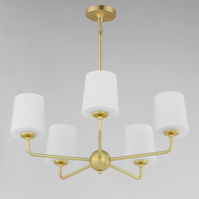 Maxim - 12095SWSBR - Five Light Chandelier - Bristol - Satin Brass