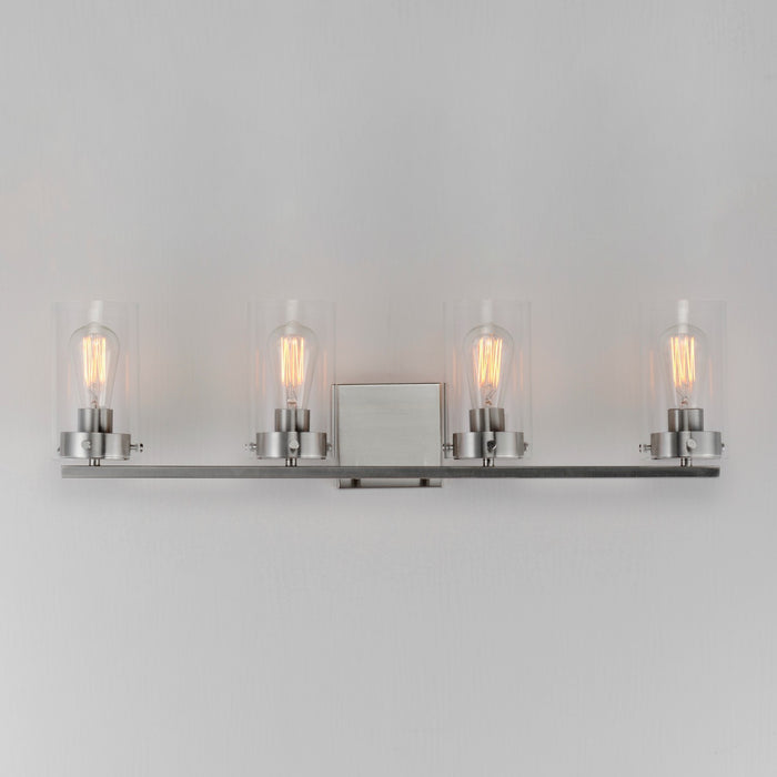 Maxim - 12404CLSN - Four Light Bath Vanity - Pinn - Satin Nickel