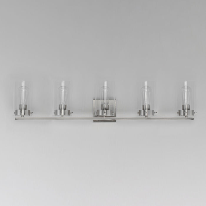 Maxim - 12405CLSN - Five Light Bath Vanity - Pinn - Satin Nickel