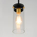 Maxim - 12406CLBKSBR - One Light Mini Pendant - Pinn - Black / Satin Brass