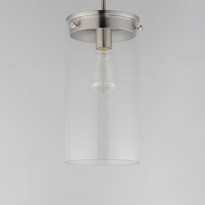 Maxim - 12408CLSN - One Light Pendant - Pinn - Satin Nickel