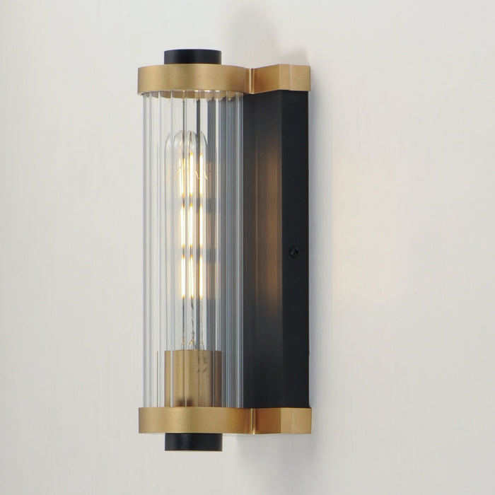 Maxim - 16120CRBKAB - One Light Outdoor Wall Sconce - Opulent - Black / Antique Brass