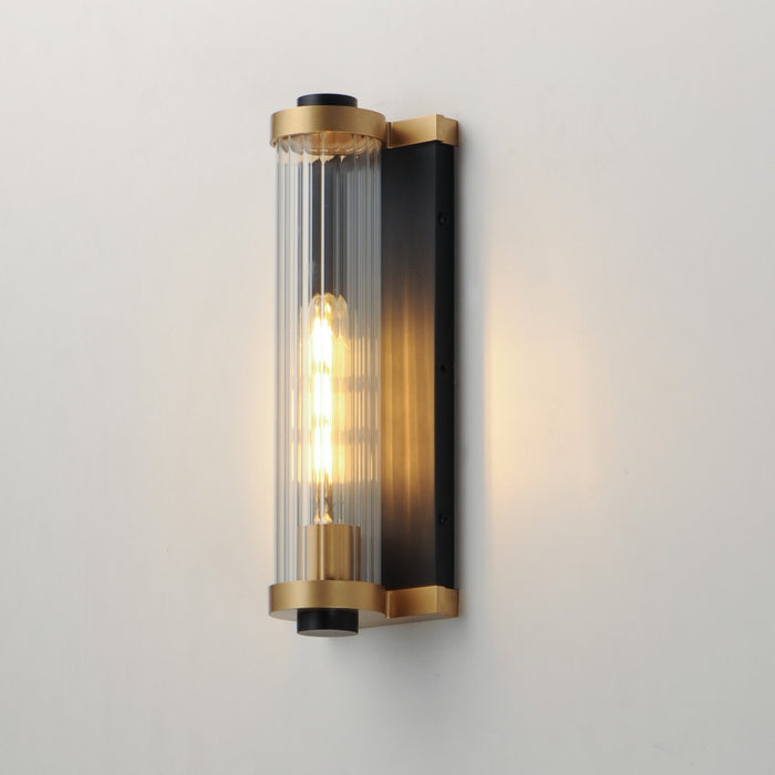 Maxim - 16121CRBKAB - One Light Outdoor Wall Sconce - Opulent - Black / Antique Brass