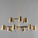 Maxim - 25179DBZHR - LED Chandelier - Carlo - Dark Bronze, Leather, Heritage Brass