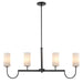 Maxim - 32004SWBK - Four Light Linear Chandelier - Town and Country - Black