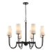 Maxim - 32008SWBK - Eight Light Chandelier - Town and Country - Black