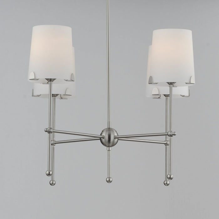 Maxim - 32364WTSN - Four Light Chandelier - Huntington - Satin Nickel