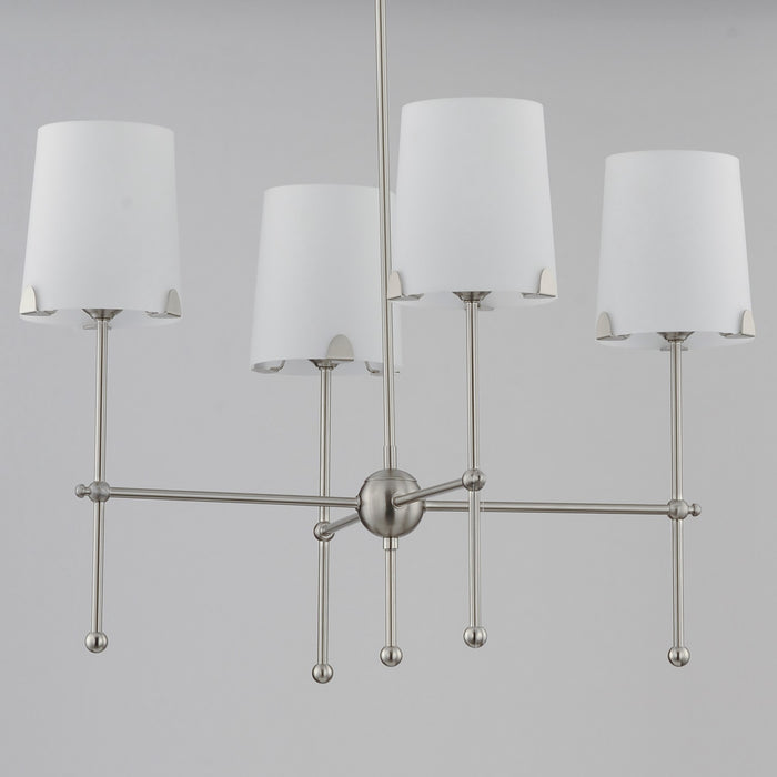 Maxim - 32364WTSN - Four Light Chandelier - Huntington - Satin Nickel