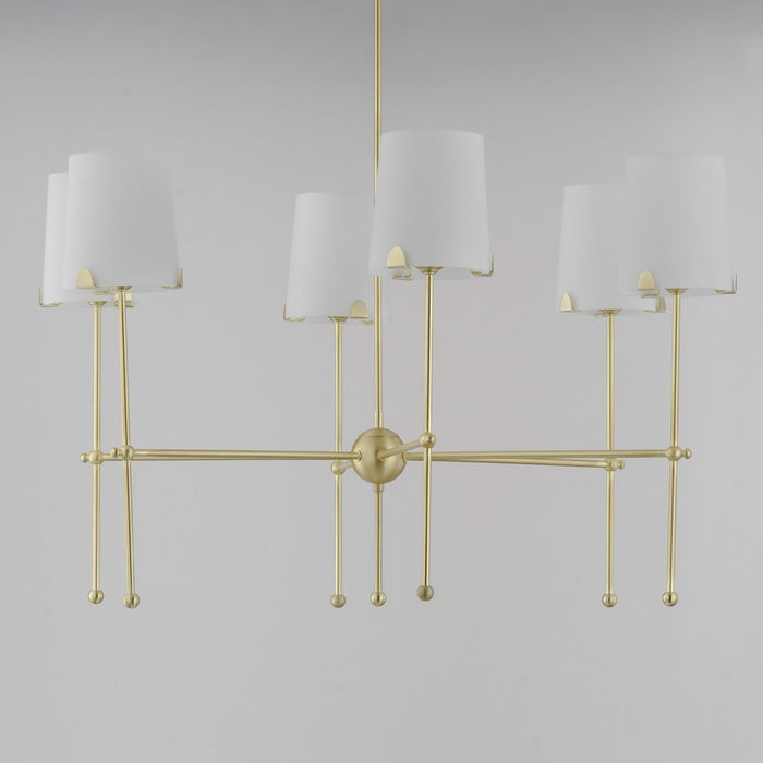 Maxim - 32366WTSBR - Six Light Chandelier - Huntington - Satin Brass