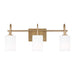Visual Comfort Studio - 4457103-848 - Three Light Bath Vanity - Oak Moore - Satin Brass