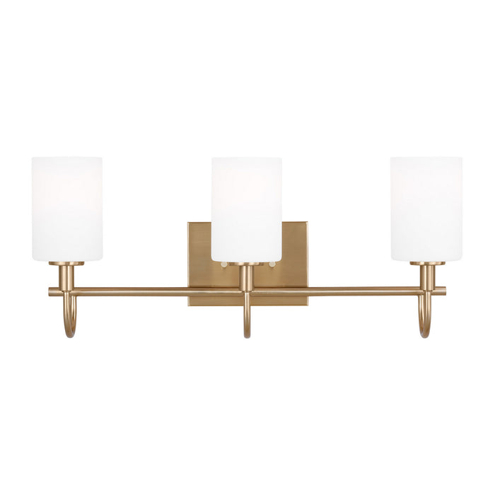 Visual Comfort Studio - 4457103-848 - Three Light Bath Vanity - Oak Moore - Satin Brass