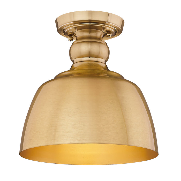 Golden - 0316-FM MBG - One Light Flush Mount - Holmes - Modern Brushed Gold
