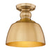 Golden - 0316-FM MBG - One Light Flush Mount - Holmes - Modern Brushed Gold