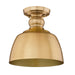 Golden - 0316-FM MBG - One Light Flush Mount - Holmes - Modern Brushed Gold