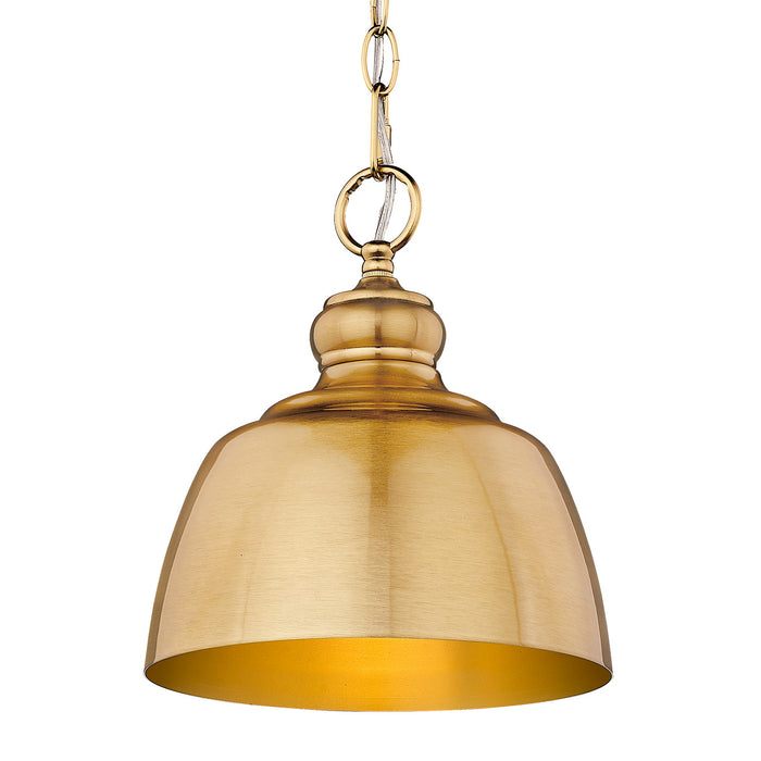 Golden - 0316-M1L MBG - One Light Mini Pendant - Holmes - Modern Brushed Gold