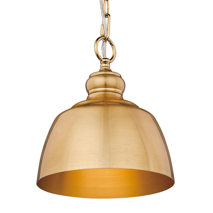 Golden - 0316-M1L MBG - One Light Mini Pendant - Holmes - Modern Brushed Gold