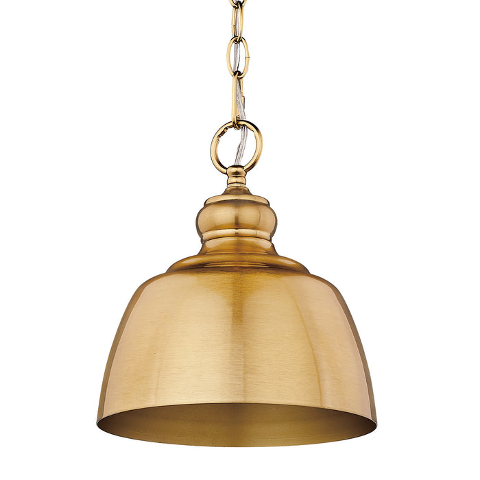 Golden - 0316-M1L MBG - One Light Mini Pendant - Holmes - Modern Brushed Gold