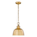 Golden - 0316-M1L MBG - One Light Mini Pendant - Holmes - Modern Brushed Gold