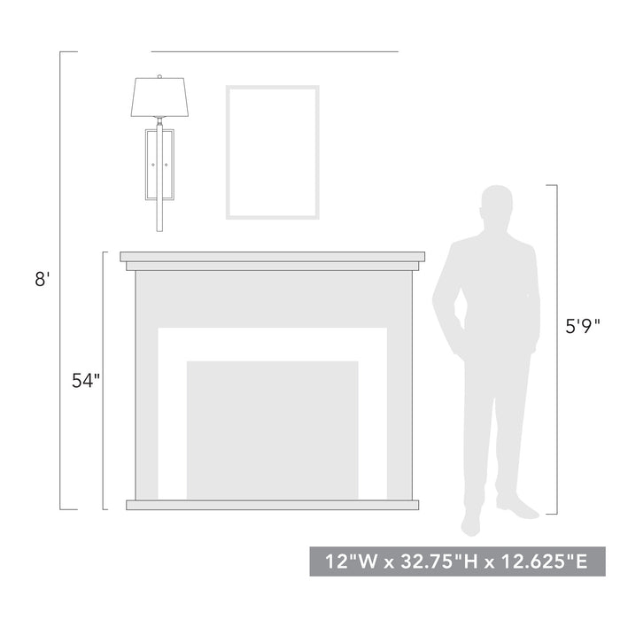 Golden - 1821-WT1 BI-RO - One Light Wall Sconce - Madera - Black Iron