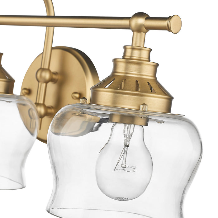 Golden - 3610-BA3 BCB-CLR - Three Light Vanity Light - Daphne - Brushed Champagne Brass