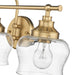 Golden - 3610-BA3 BCB-CLR - Three Light Vanity Light - Daphne - Brushed Champagne Brass