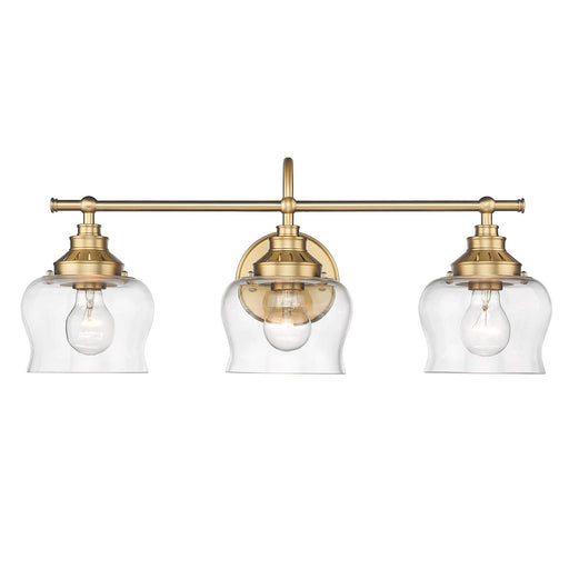 Daphne Three Light Vanity Light Brushed Champagne Brass