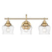 Golden - 3610-BA3 BCB-CLR - Three Light Vanity Light - Daphne - Brushed Champagne Brass