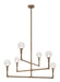 Matteo Lighting - C64806AGCL - Six Light Chandelier - Candlestix - Aged Gold Brass