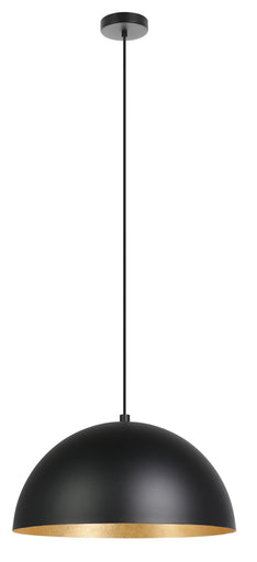 Rafaelino One Light Pendant Structured Black / Gold Leaf